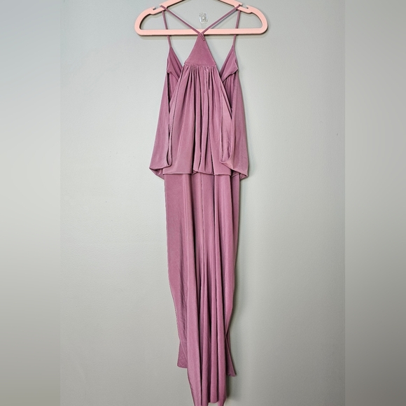 MISA Los Angeles Women's Mauve Sleeveless Domino Tie Front Mini Dress, XS - Picture 6 of 9